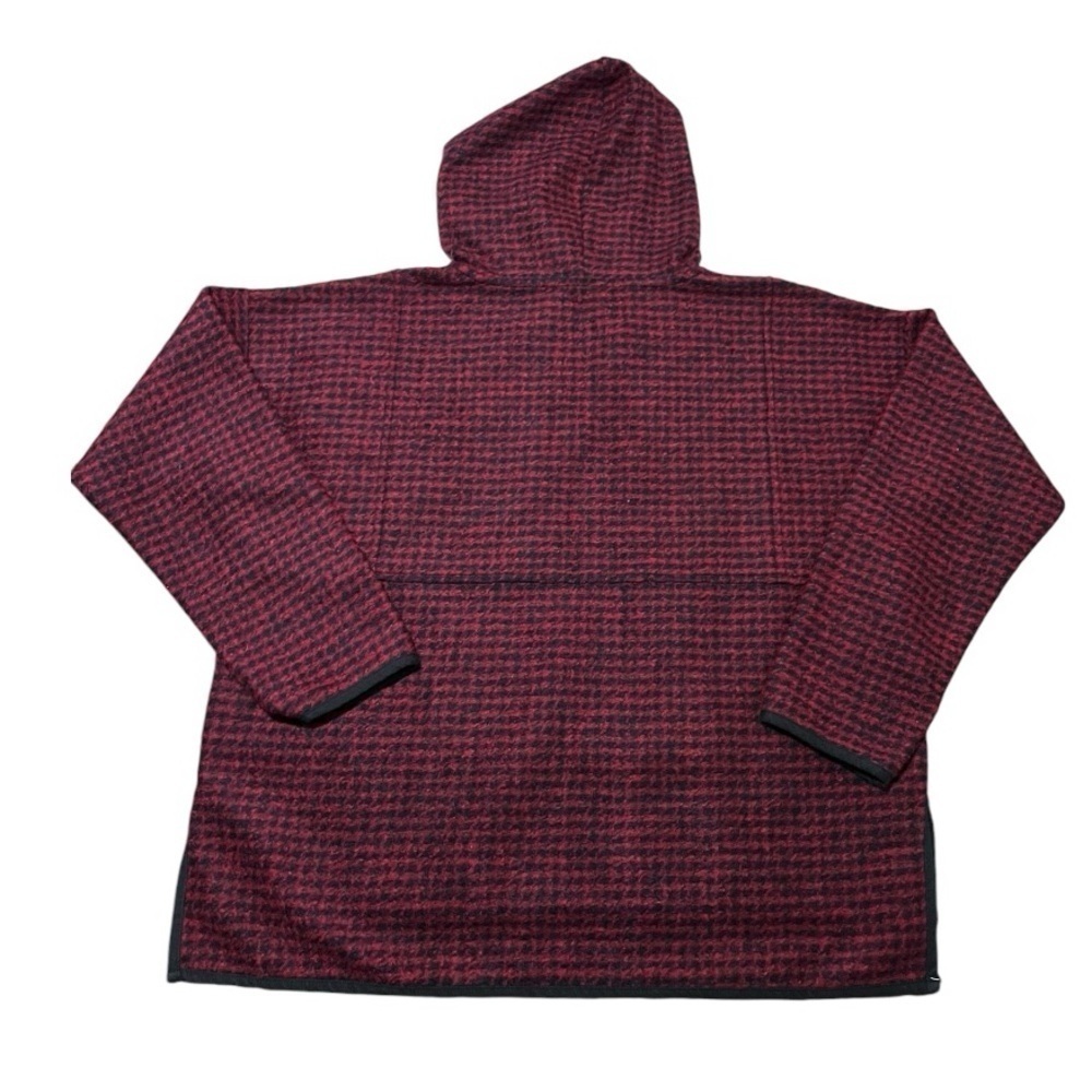 EUC Womens Madewell Brushed Houndstooth Hoodie Wool Blend Size M - Picture 3 of 6